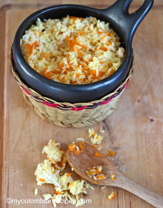 Arroz con Zanahoria (Rice with Carrots) |mycolombianrecipes.com