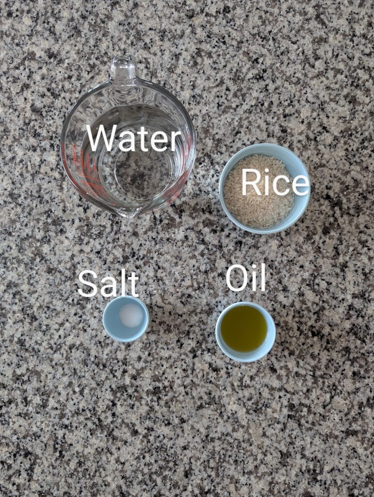 White Rice Ingredients