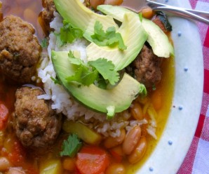 Canary Bean Stew with Meatballs ( Frijoles Canarios con Albondigas ...