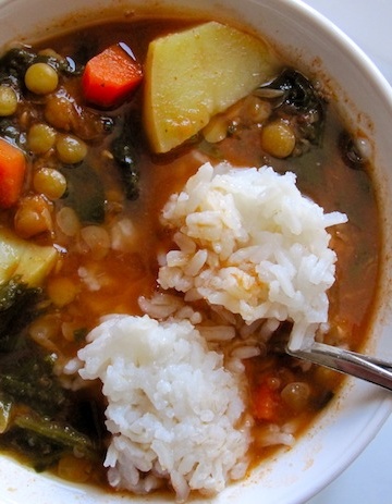 Spinach and Lentil Soup