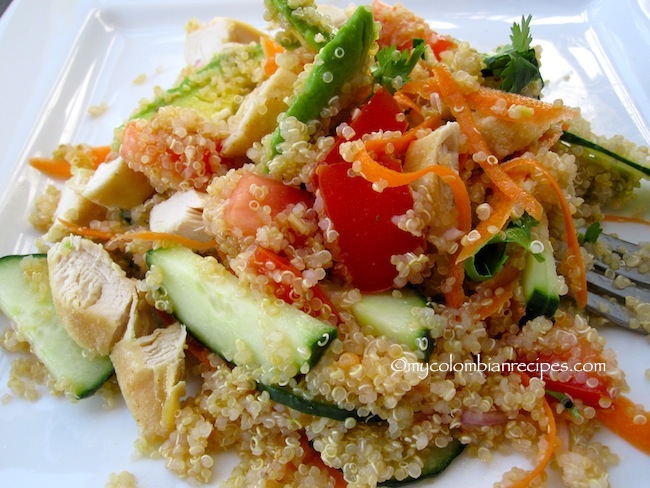 Ensalada de Quinoa y Pollo (Quinoa Chicken Salad) - My Colombian Recipes