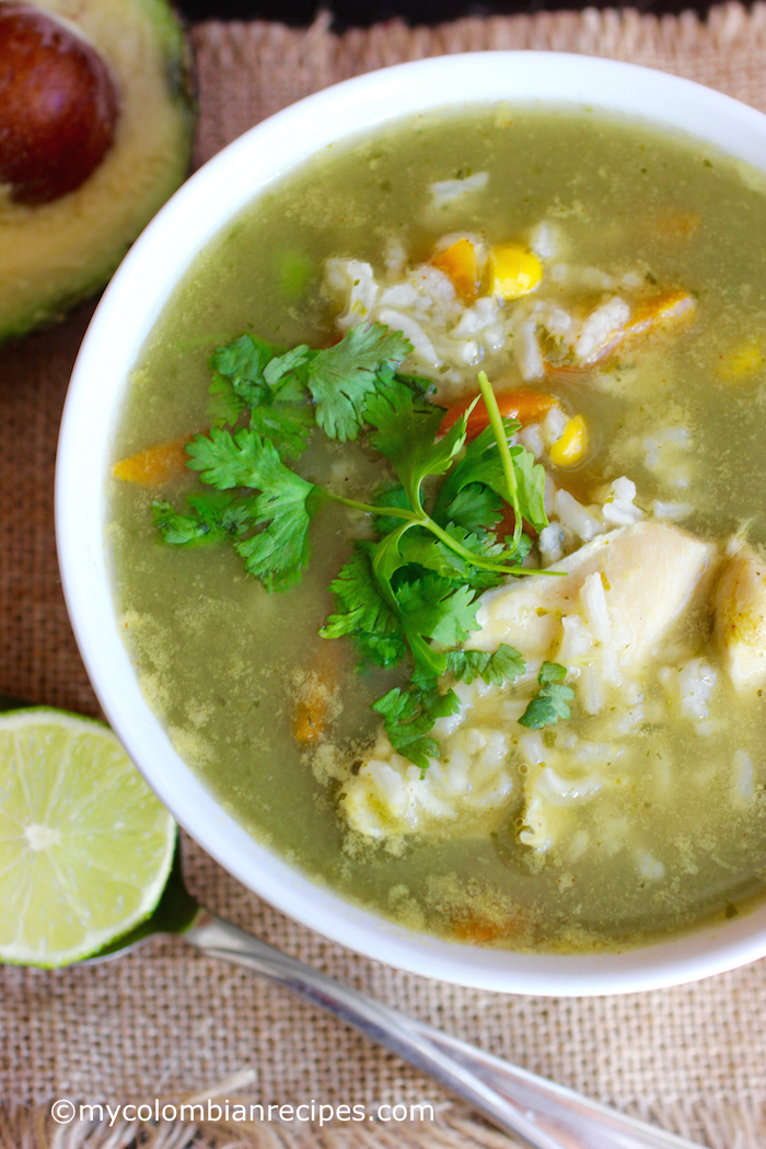 Sopa de Arroz con Pollo y Cilantro - My Colombian Recipes