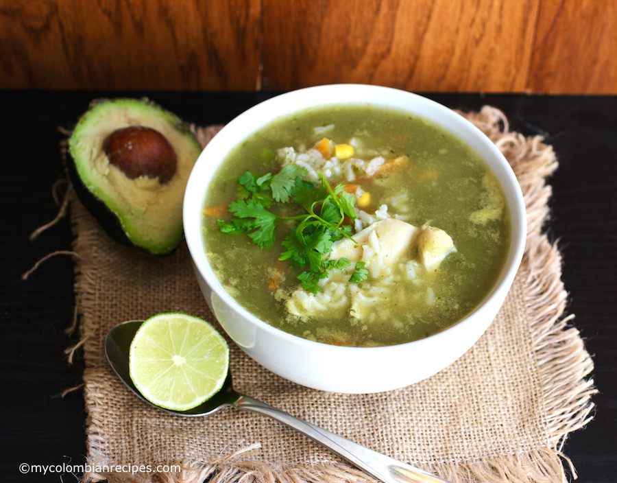Sopa de Arroz con Pollo y Cilantro - My Colombian Recipes