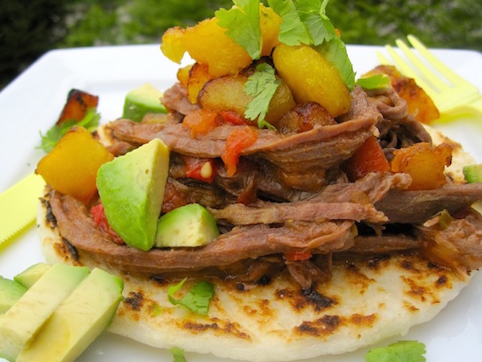 Arepa Con Carne Desmechada - My Colombian Recipes