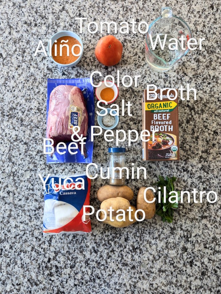 Sudado De Posta Ingredients