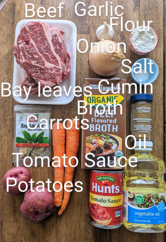 Beef Stew Ingredients