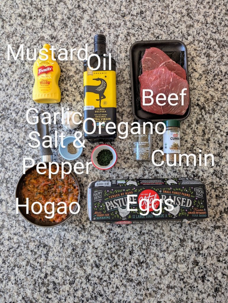 Bistec A Caballo Ingredients